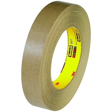 Scotch 2517 Flatback Tape, Tan 24mm Wide x 55M Long, 5.5 Mil (Pack of 1)