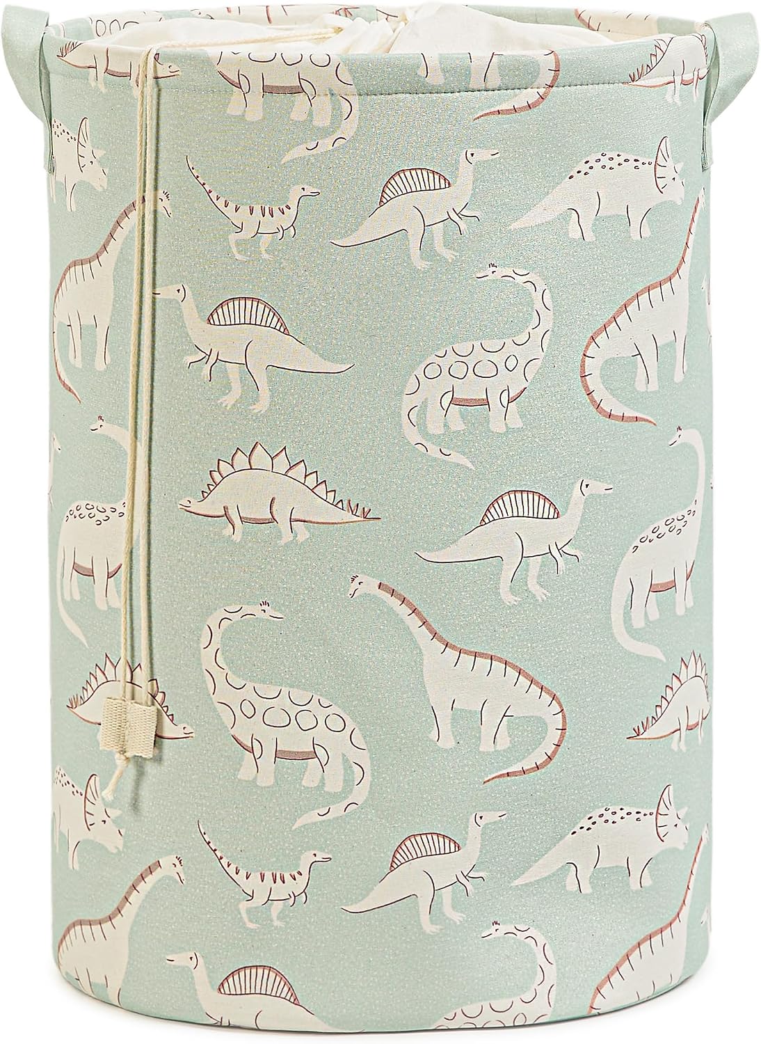 Ocean Home Textile Childrens Room Gathered Dinosaur Toy Basket 36 x 48 cm