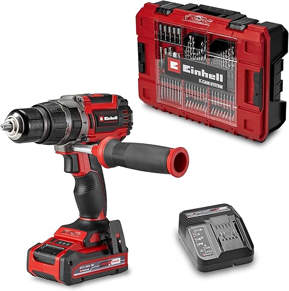 Einhell Professional Akülü Darbeli Vidalama TP-CD 18/70 Li-i BL+70 (3 Ah) | PXC | 18 V | Kömürsüz | 70 Nm | darbeli matkap fonksiyonu | 70 parçalı aksesuar seti | E-Case | akü + şarj cihazı