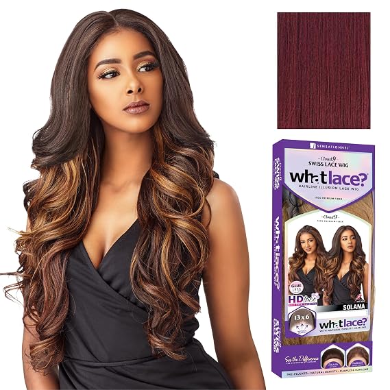Sensationnel What Lace 13x6 Wig-Solana, BURGUNDYWINE