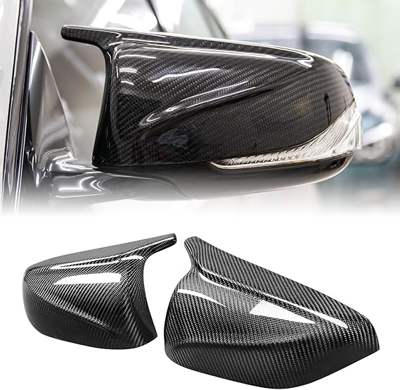 Real Carbon Fiber Mirror Caps for 2014-2024 Q50 Q50S, 2017-2023 Q60 Q60S