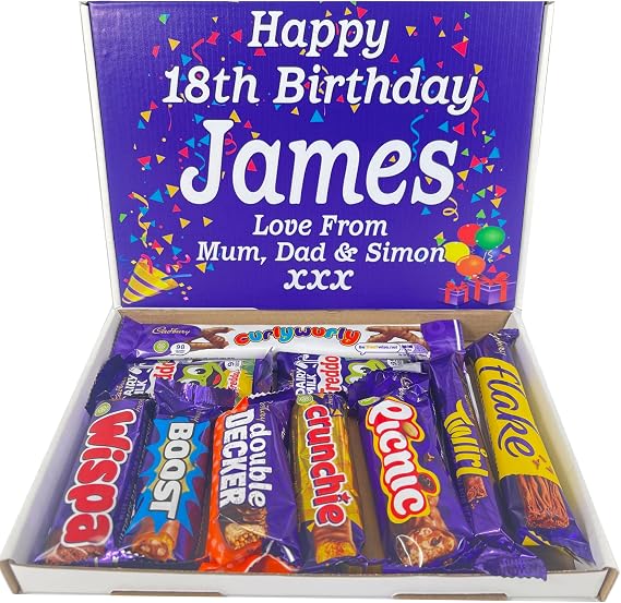 Personalised Chocolate Gift Hamper Bouquet Compatible With (CADBURY MIX)