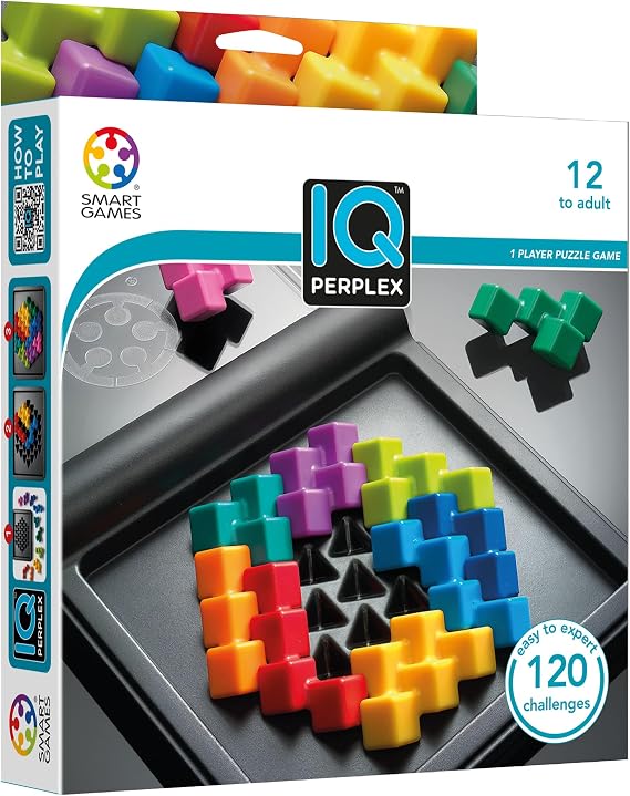 SmartGames - IQ Perplex, 1 Player Puzzle Game, 120 Challenges from Easy to Expert, Ages 12+