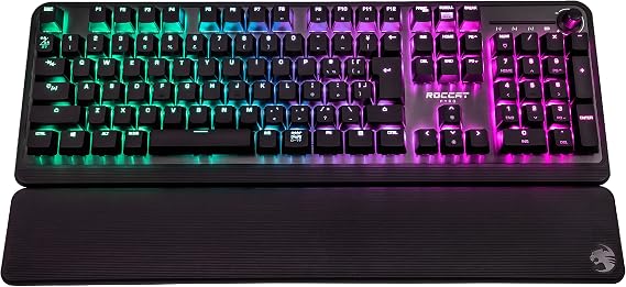 ROCCAT ROC-12-627 USB Pyro Mechanical RGB Gaming Keyboard, Linear Red Axis, JP Japanese Layout, German Design