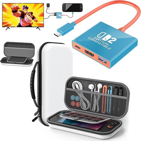 Klipdasse Switch 2 Dock for Nintendo Switch 2 (2025), Switch 2 Slim Carry case
