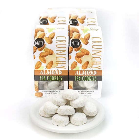 Too Good Gourmet 6 Pack of Almond Tea Cookies | Soft Baked to Perfection | Powder Sugar Topping | Great Gift