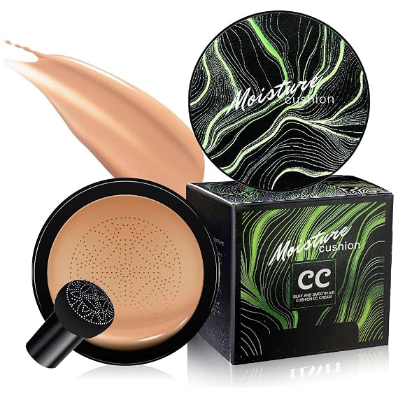 Cushion CC Cream Foundation Makeup, Concealer for Older Women, Medium Deep