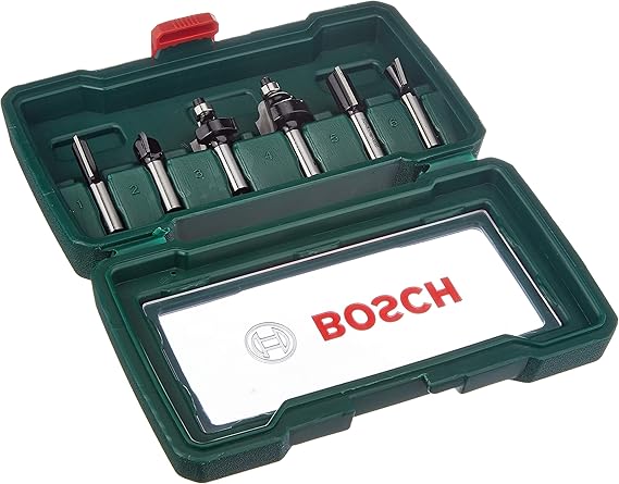 Bosch Professional Accessories Milling Tip Set, Green, 6 Pieces