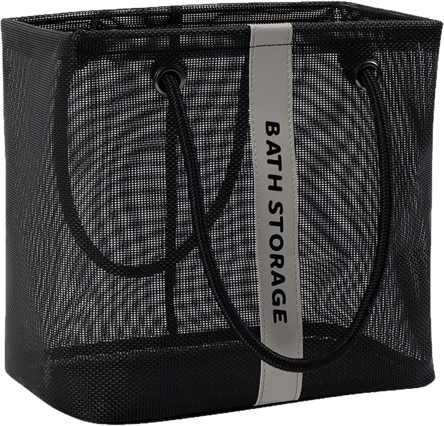 Mesh Shower Caddy Portable for College Dorm Room Essentials, Large Capacity Quick Dry Toiletry Bag Shower Tote for Bath Camping Gym Beach (Black)