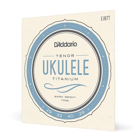 Daddario Ej87T Ukulele Tel Seti, Tenor, Titanium, Warm Bright