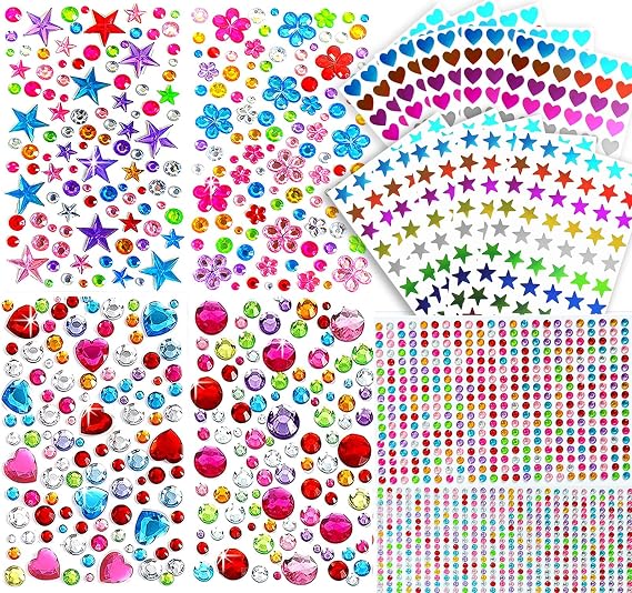 2300pcs Gem Stickers Jewels for Crafts