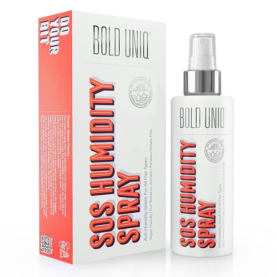BOLD UNIQ Anti-Humidity Spray - Leave-in Product - Heat Activated Treatment for Static Control - Straight, Wavy, Curly, Frizzy, Dry & Damaged Hair PETA Approved Vegan & Cruelty Free 5.9 Fl.Oz