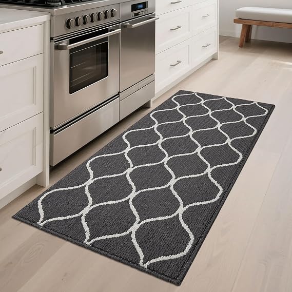 Cosy Homer Kitchen Rug Non-Slip 60 x 120 cm Grey