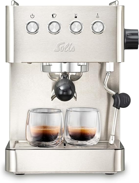 Solis Barista Gran Gusto Espresso Machine Stainless Steel Silver