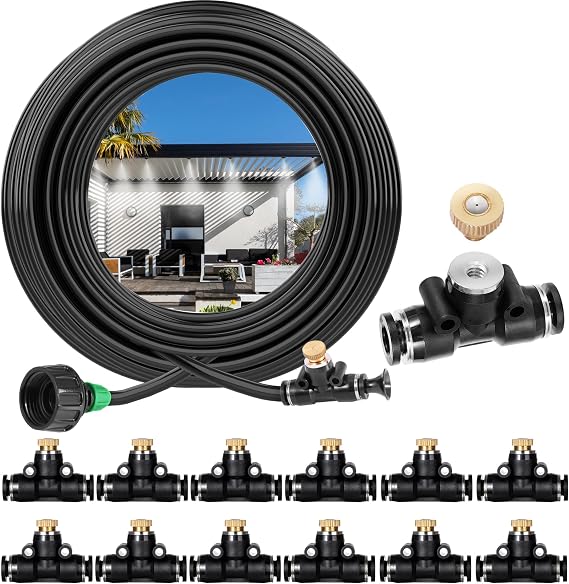 40FT Misters for Outside Patio, Misting Cooling System Anti Leak