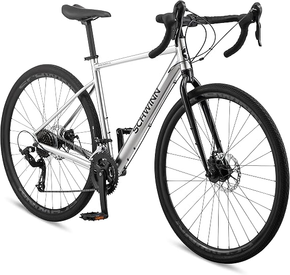 Schwinn Sporterra RX Gravel Bike, 700c Mens and Womens Bike, 14-Speed Drop Bar Gravel Bicycle, Mechanical Disc Brakes, Rigid Fork, Aerodynamic Riding Position, Quick Release Seat Post, Adult Bicycle