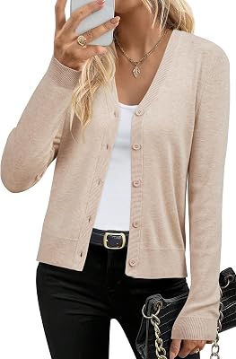 Arach&Cloz Womens Wool Blend Business Casual Cardigan Sweaters Tops