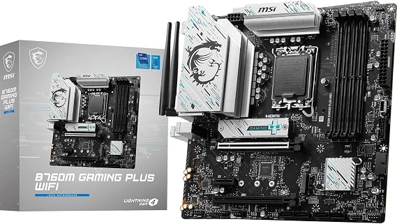 MSI B760M GAMING PLUS WIFI DDR5 Intel B760 Soket 1700 DDR5 6800+(OC) MHz mATX Gaming (Oyuncu) Anakart