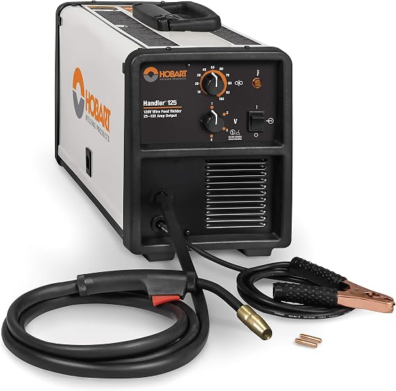 Hobart Handler 125 Flux-Core Wire Feed Welder, 25-130A, Welds 1/8 in Steel