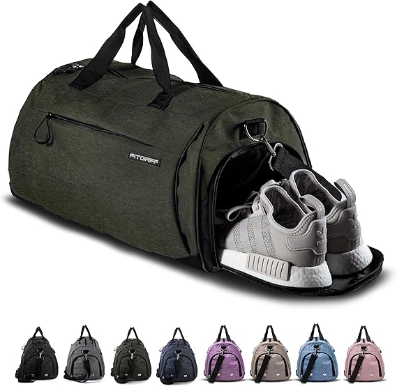 Fitgriff Gym Bag for Men & Women with Shoe & Wet Compartment - Duffle Bag for Travel, Sports, Fitness & Workout