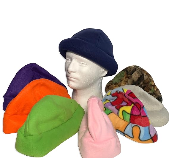 Adult Weighted Hats in Fleece for Compression, 2 lbs, Washable Cap, Colors and Patterns