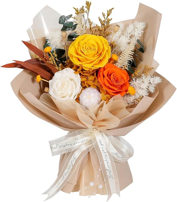 Preserved Flowers Bouquet (Yellow)