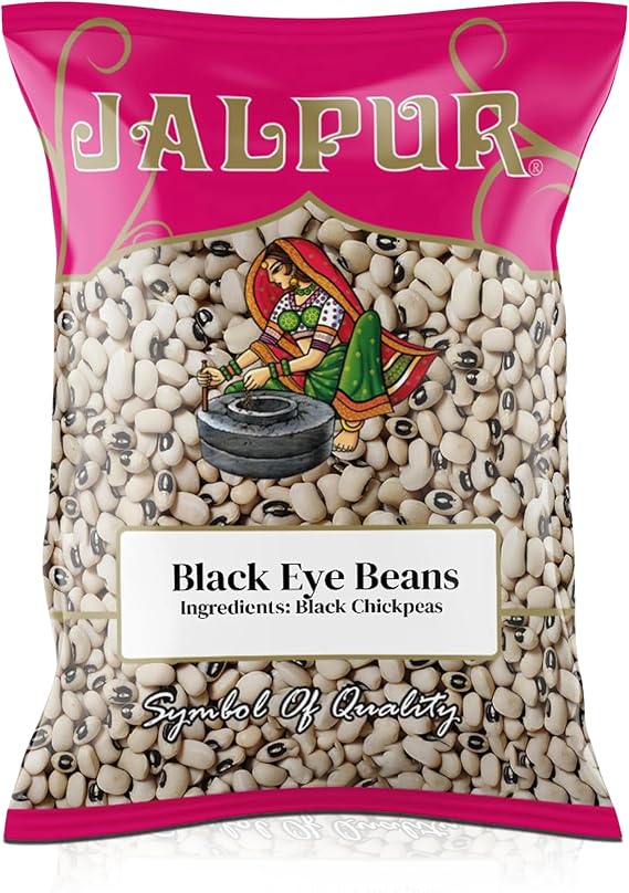 JALPUR MILLERS Jalpur Black Eye Beans 1kg – quality Black Eyed Peas for Salads, Soups, Curries & More – High in Fibre & Protein – Ideal for healthy & Vegetarian Cooking– wholesome pantry essential