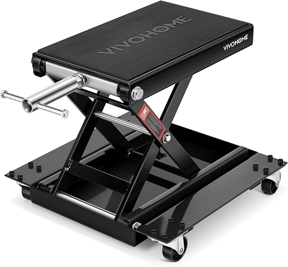 VIVOHOME 1100 Lbs Motorcycle Lift Jack with Dolly Wheels