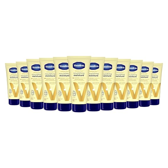 Vaseline Nourishing Moisture Body Lotion Dry Skin + Oat Extract 3.4oz 12ct
