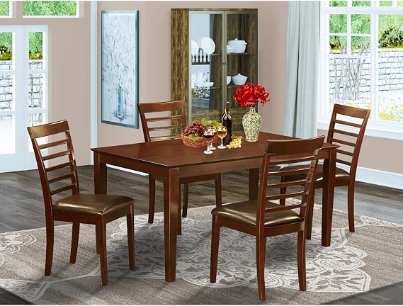 HomeStock Country Cottage Dining Set - Table & Chairs for Kitchen or Dining Room