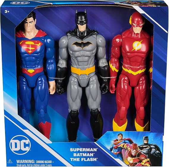 DC Comics 6072364 Batman, Superman and The Flash: Action Figures 30 cm - 6072364 - Superhero Toy - Toy for Children from 3 Years