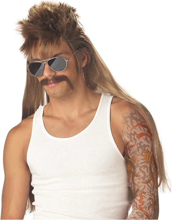 California Costumes Teen Boys Mississippi Mudflap Wig & Moustache Adult Sized Costumes, Beige, One Size US