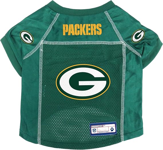 Littlearth NFL Green Bay Packers Basic Pet Jersey, Team Color, Large