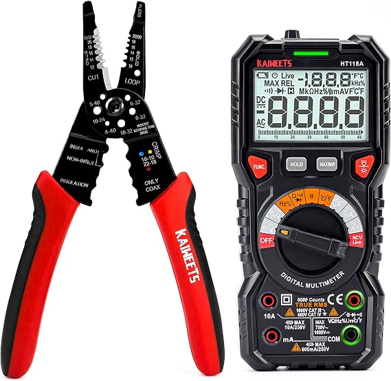 KAIWEETS HT118A Multimeter & Wire Stripper