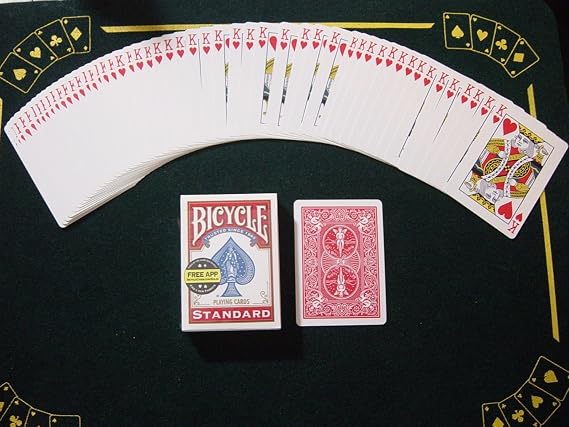 Red Back Bicycle Playing Card Force Deck (Hearts, King)