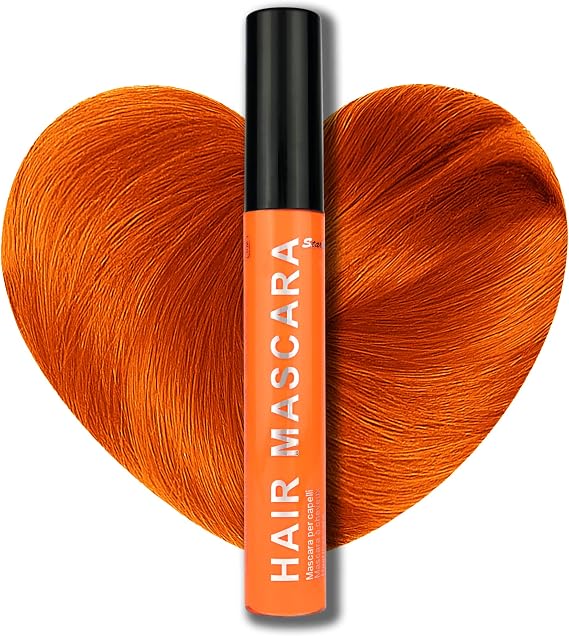 Stargazer Neon Orange UV-Reactive Hair Mascara, Wash Out Colour