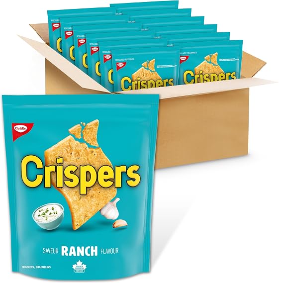 Christie Crispers, Ranch Crackers, 145g/5.1 Ounce, (12 Pack), Imported from Canada}