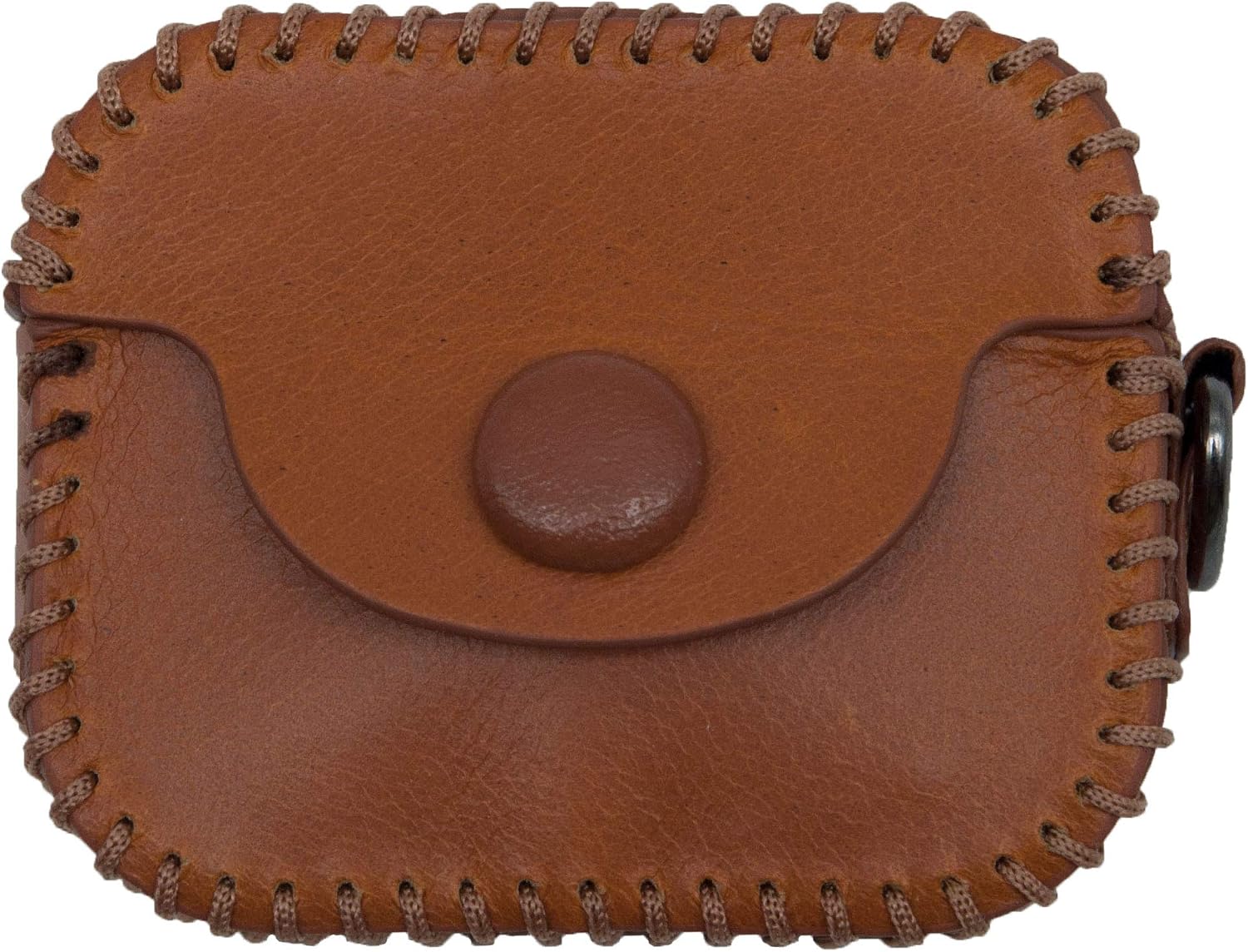 TUFRIND Stacy Leather Case for Airpods Pro Handmade with Premium Genuine Leather Handcrafted Support Wireless Charging Compatible with Apple Airpods Pro - Brown