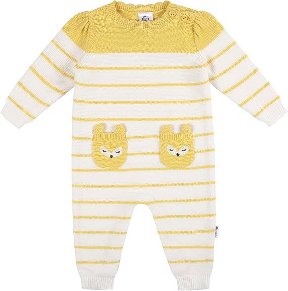 Gerber Baby Girls' Sweater Knit Romper Jumpsuit