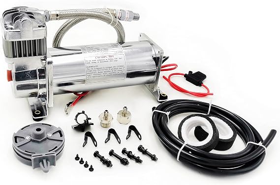 On board Heavy Duty Air Horn Compressor 200psi. Fits all 12V Vehicles Universal Replacement For Car/Truck/Pick-up/Jeep/Train Horn/Suspension/Bag kit system YK-C304
