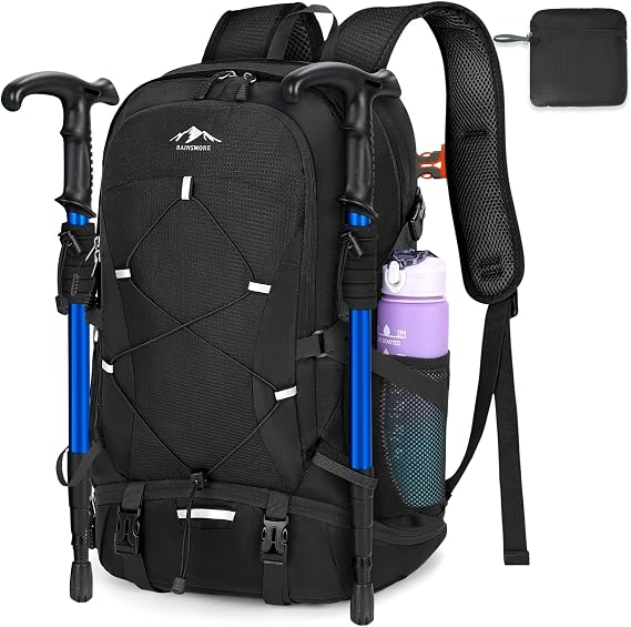 RAINSMORE Hiking Backpack 40L Foldable Lightweight