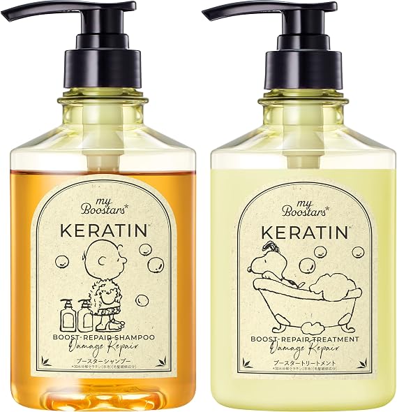 Snoopy Collaborative Design My Boosters Keratin Shampoo & Treatment Damage Repair myBoostars