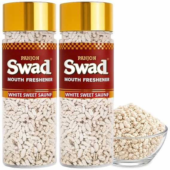 Swad Mukhwas White Sweet Chennai Saunf, 2 Pack x 120 gms