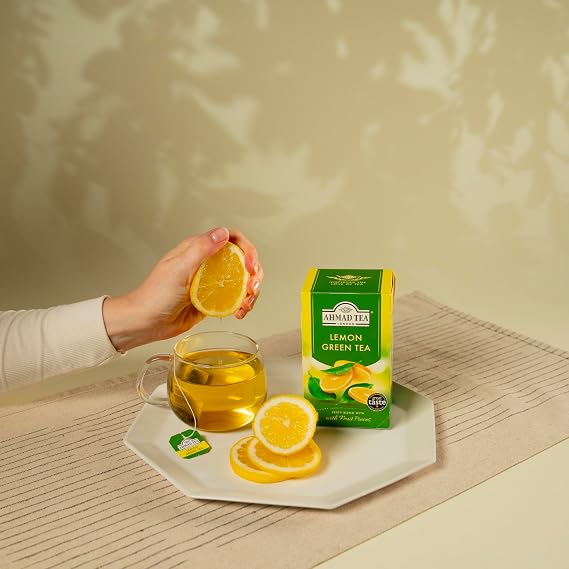 English Teas,#34;Lemon Green Tea" - Tagged & Aluminium Foil Enveloped Teabags