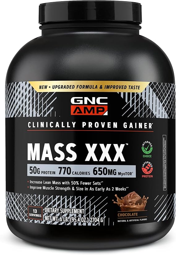 GNC AMP Mass  with MyoTOR, Chocolate, 96.3 oz, 13 Servings