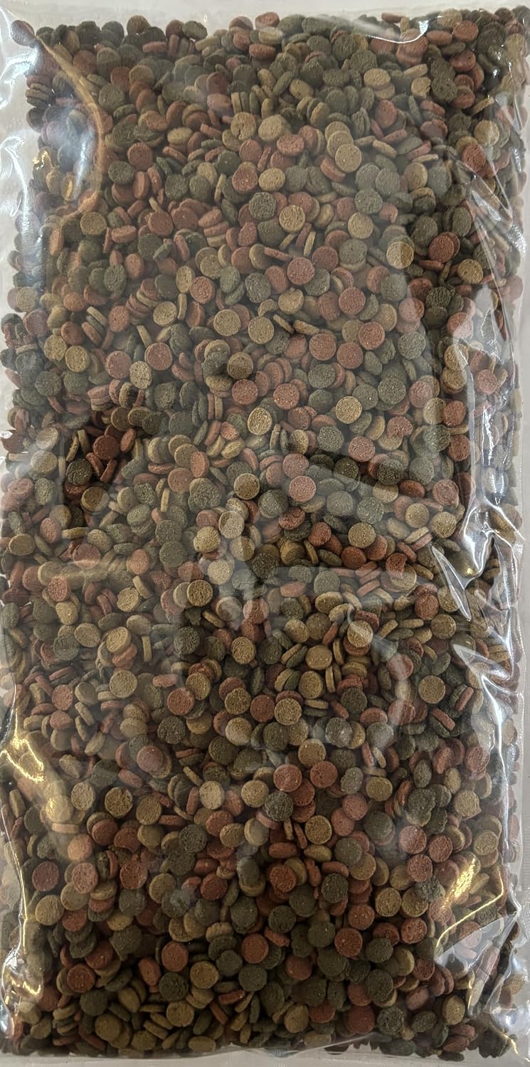 MiniWafers 3-Colour Mix - Spirulina Astaxanthin & Yellow with Vitamins Sinking Wafer Ornamental Fish Food for Catfish Shrimp Crabs & Bottom Fish (500 g)