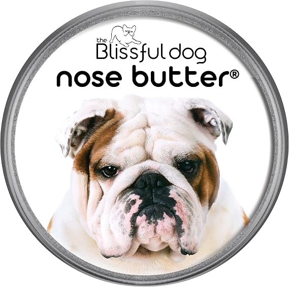 The Blissful Dog Bulldog Nose Butter, Versatile Dog Nose Balm to Reduce Dryness, Handcrafted, Easy-to-Apply, Unscented, 2 oz.