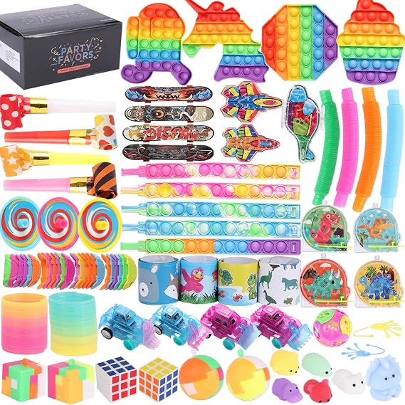 70 Pcs Fidget Toys Kids Pack - Party Bag Fillers, Classroom Prizes, Pop its for ADHD, Party Favours, Stress Relief Pinata Fillers, Bulk Fidgets Box Gifts with Autism,Gifts for Boys and Girls
