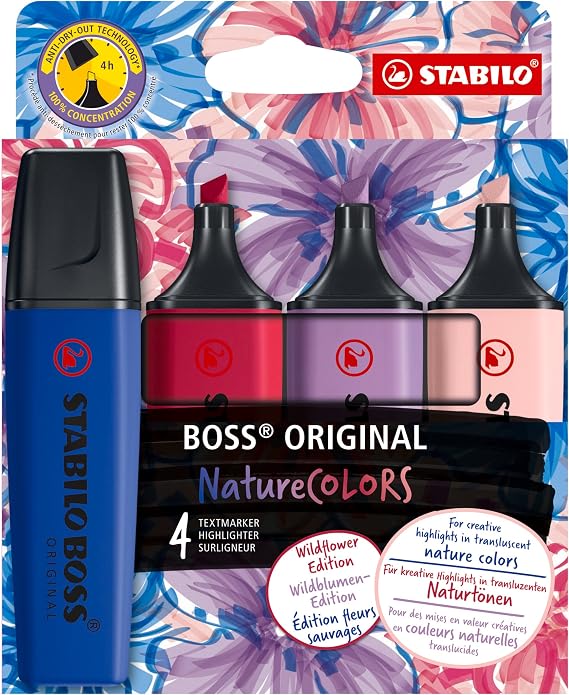 STABILO BOSS NatureCOLORS Wildflower - 4'lü Paket