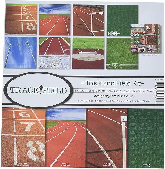 Reminisce Track and Field Collection Scrapbook Kit, Track & Field